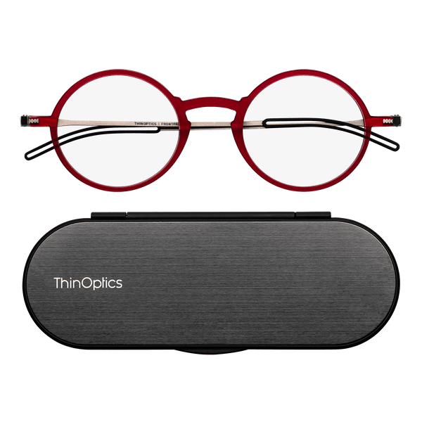 Manhattan Full Frame Reading Glasses + Milano Case - ThinOptics