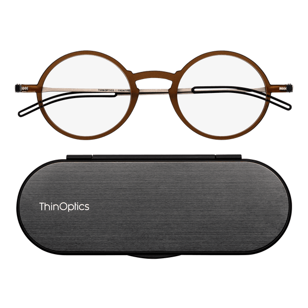 Manhattan Full Frame Reading Glasses + Milano Case - ThinOptics